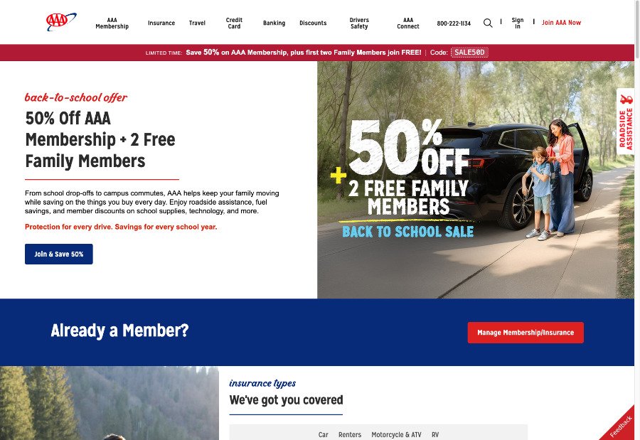 AAA, The Auto Club Group - SEO Lead work